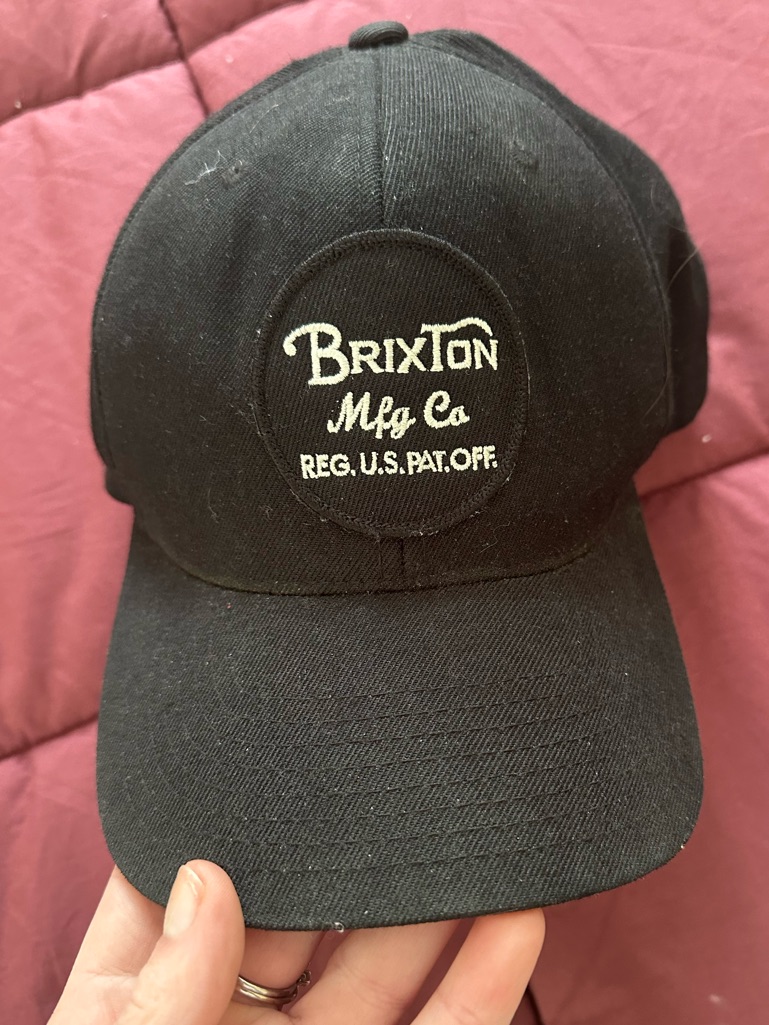 Brixton Black Baseball Cap With White Embroidered Logo